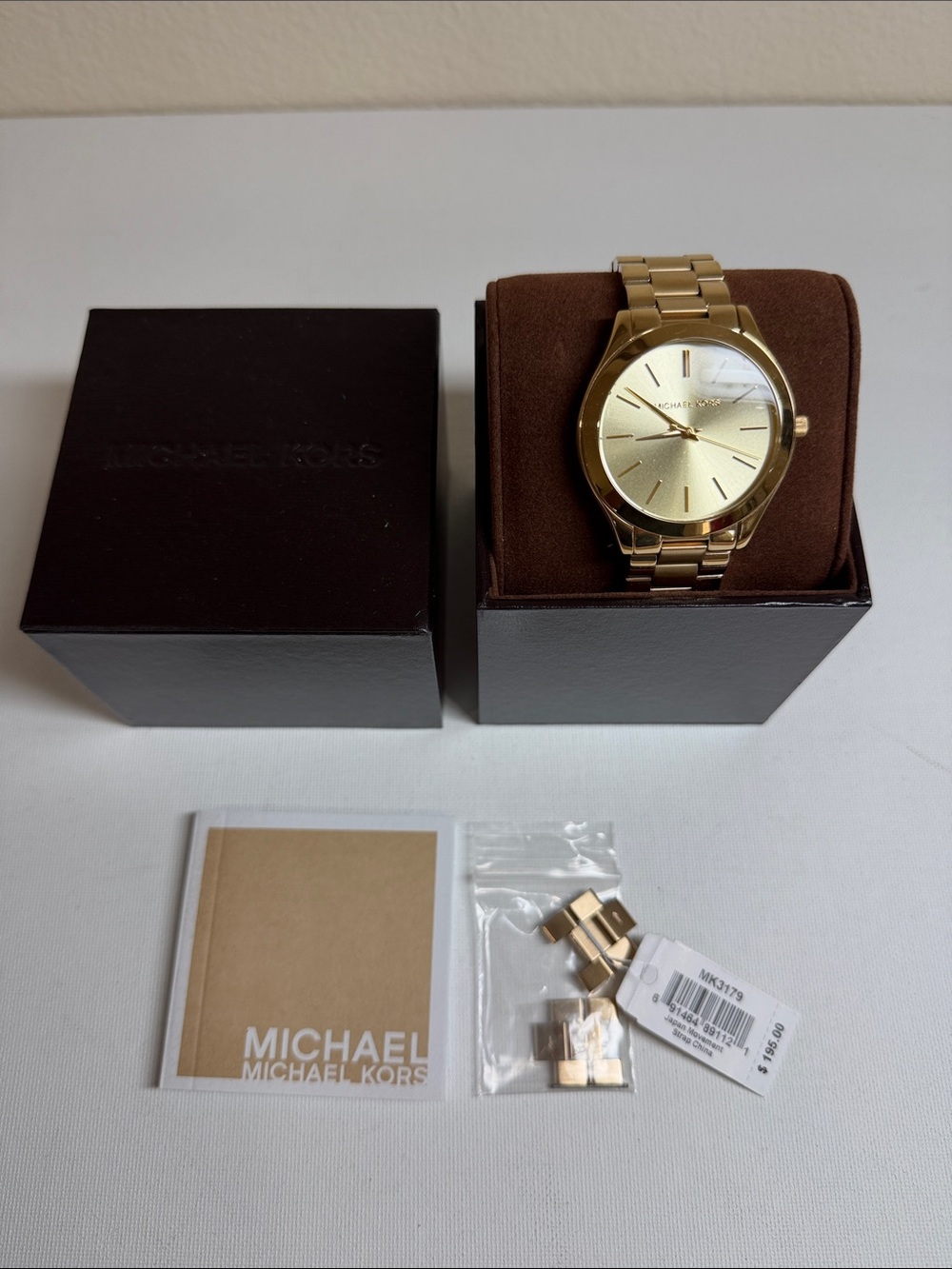 Michael Kors Men's Gold Stainless Steel Bracelet Watch with Matching Dial